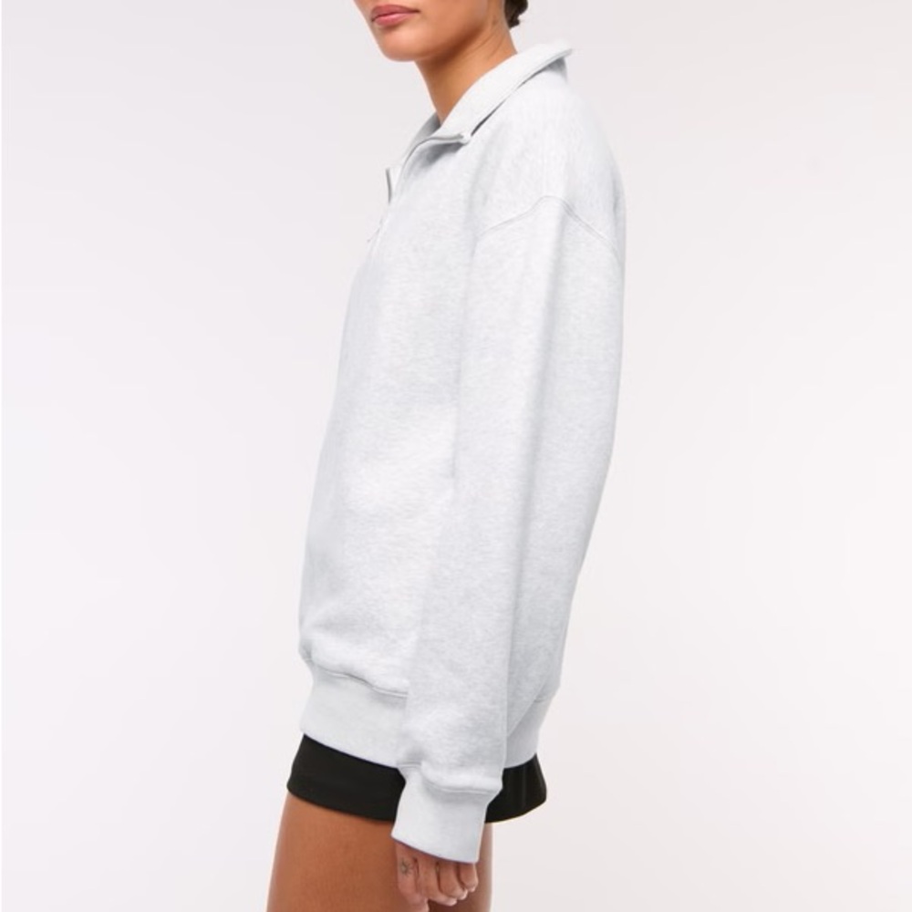 Abercrombie Quarter-Zip Sweatshirt Pullover - Picture 3 of 7